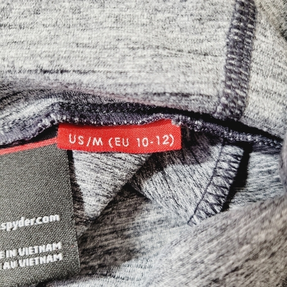 Spyder Ski Team Gray Cowl Neck Long Sleeve Performance Top - Picture 11 of 15